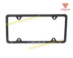 Lincoln White Text And Logos 4 Hole Carbon Fiber License Plate Frame 2X2 Gloss. Fixed Price $49.99.