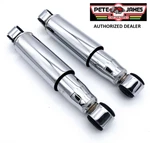 Pair Chrome Hydraulic Shock Absorbers For Street / Hot Rod - Pete & Jakes. Fixed Price $209.99.